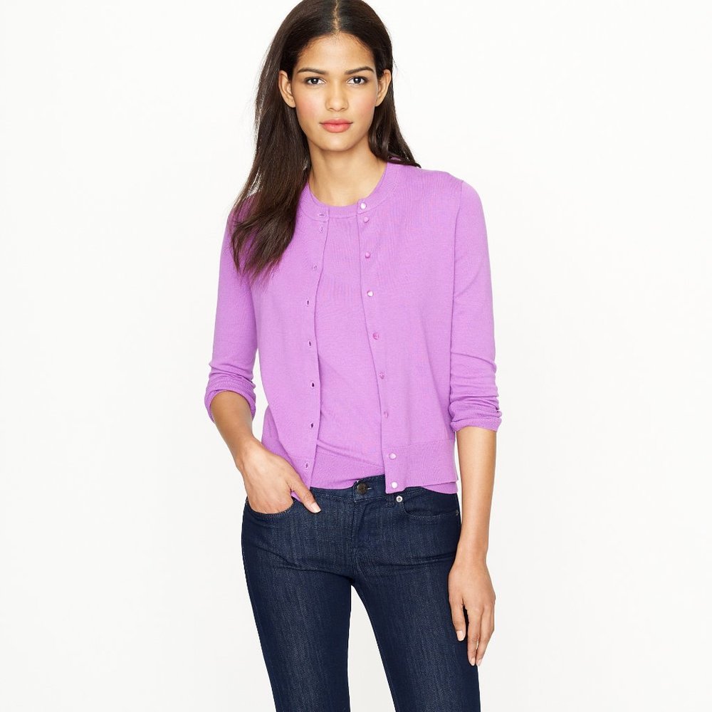 Jcrew cotton stretch Jackie cardigan